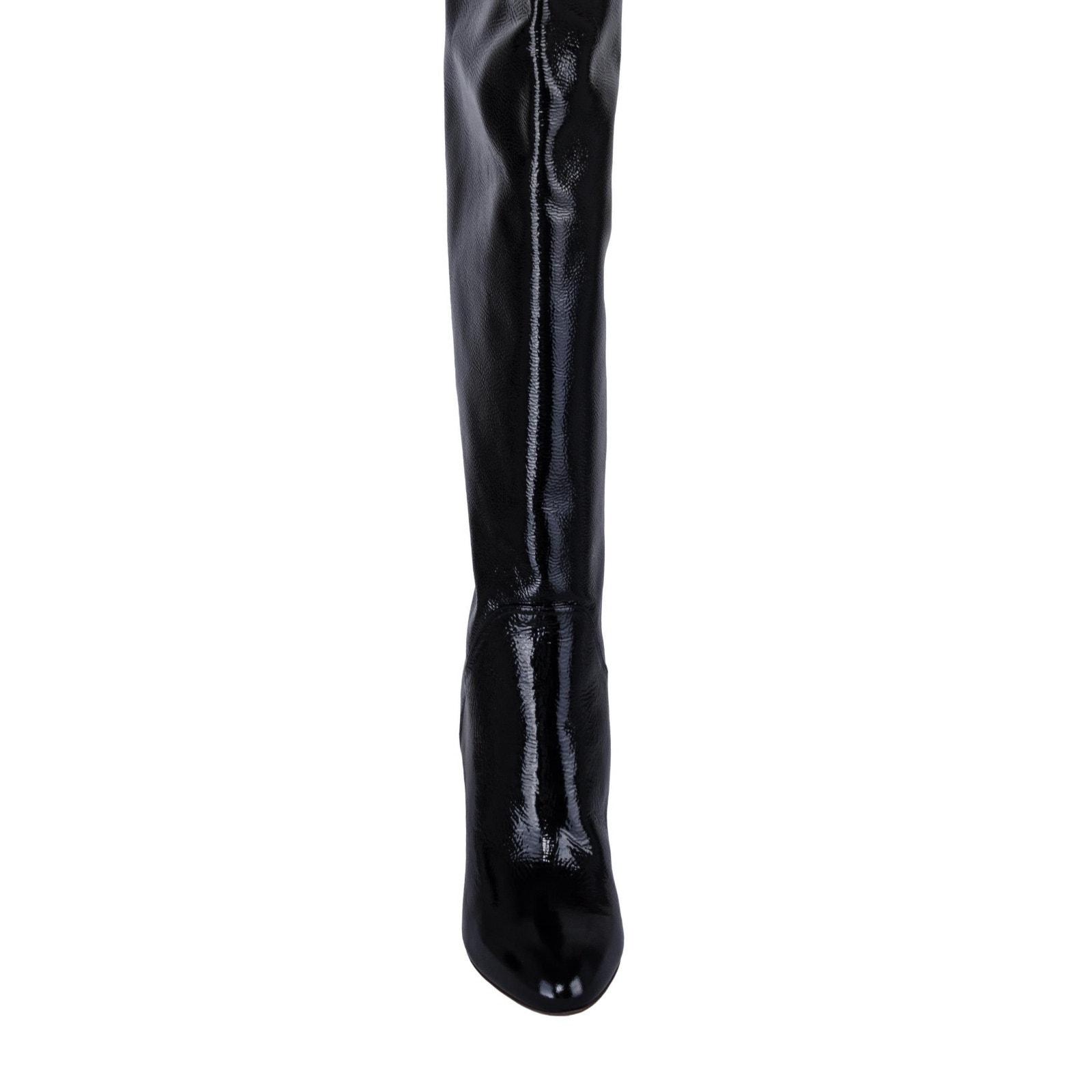 Nib Francesco Russo 105mm Over The Knee Boots 36.5 Black Patent Leather $1,900 — image 4 of 7